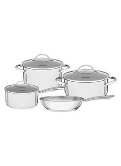 Buy Una 7 Pieces Stainless Steel Cookware Set with Tri Ply Bottom in UAE