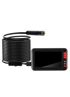 اشتري Industrial Endoscope Borescope Inspection Camera Built-in 8pcs LEDs 8mm Lens with 4.3 Inch High-definition 1080P Display Screen في السعودية