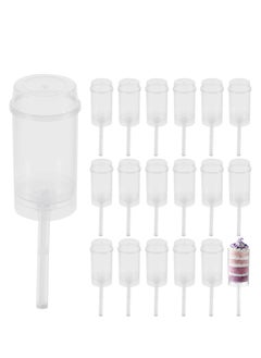 Buy 20Pcs Cake Pop Shooter, Plastic Cake Stand, Clear Cake Holders Push Ice Cream Containers with Lids Base and Sticks for Bakery Cake Shop Ice Cream Baking Molding in Saudi Arabia