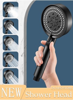 Buy Filtered Shower Head with Handheld, High Pressure Water Flow and 5 Spray Modes Shower Head with Filter, Power Wash for Hard Water, Reduces Dry Itchy Skin in Saudi Arabia