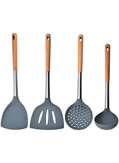 Buy Hard Wooden Handle Silicone Cooking Utensils Set Kitchen Gadgets, Non-stick Kitchen Utensils Cookware Spatula Set,Spatulas Spoon Silicone Heat Resistant,Home,Kitchen,House,Camping Accessories in Saudi Arabia