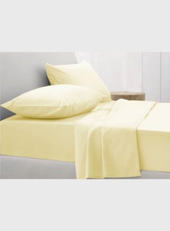Buy Queen Ivory 200Tc Cotton Fitted Sheet in UAE