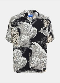 اشتري Relaxed Fit Waves Print Resort Shirt في السعودية