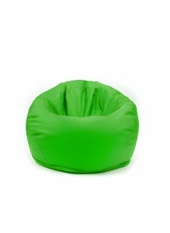 Buy Faux Leather Bean Bag With Polystyrene Beads Filling - Lime Green, XXL in UAE