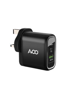 Buy Wall Charger Two Ports Type-c And USB 45W in Saudi Arabia