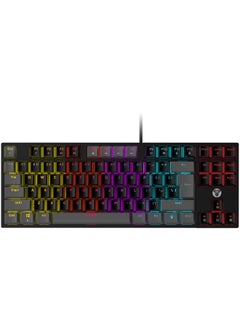 Buy ATOM TKL MK876 Gaming Keyboard RGB Mechanical – BLUE Switch  – TKL Size  – Double Injection Keycaps – 16 Lighting Effects – 25 Keys Anti-Ghosting - EN Keys in Egypt