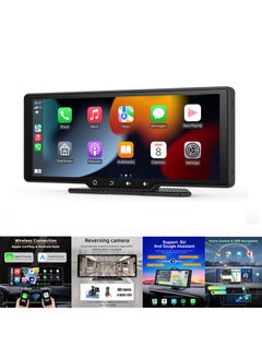 Buy Wireless Apple Carplay Car Stereo,Portable 10.26 Inch Touch Screen Android Auto,4K Dash Cam,1080p Backup Camera DVR,Drive Mate Carplay Navigation with Mirror Link/Siri/FM/Bluetooth in Saudi Arabia