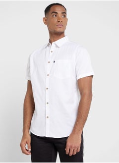 Buy Thomas Scott Men White Slim Fit Casual Sustainable Shirt in UAE