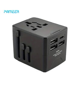 Buy Universal Travel Adapter, International Travel Adapter Wall Charger AC Plug Adapter with 5.6A Smart Power and 3.5A 3 USB 1 Type-C, Worldwide All in One Power Adapter Travel Charger for USA EU UK AU. in UAE