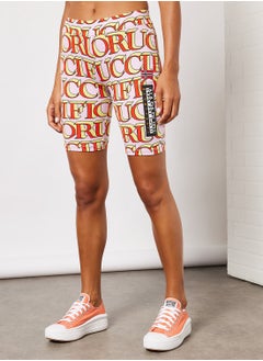 Buy All-Over Logo Print Bike Shorts in UAE