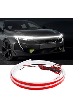 اشتري Hood Light Strip 70.87 Inches Car Hood Light Strip Dynamic Car Hood LED Strip Light 12V Waterproof Exterior Flexible LED Strip Lights for Car,Daytime Running Light for Cars SUVs Trucks في السعودية