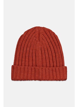 اشتري Men Knitted Beanie, Rust في السعودية