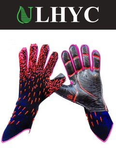 Buy Football Goalkeeper Gloves Training Breathable and Comfortable Football Goalkeeper Gloves Thickened Children's Adult Latex Finger Protection(Middle Finger Length 6-7cm) in Saudi Arabia