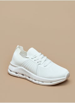 اشتري Textured Lace-Up Sports Shoes في السعودية