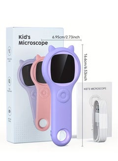 Buy Mini Kids Optical Microscope With Photo And Video Function 500x Observe The Microscopic World Science Children Educational Toys in UAE