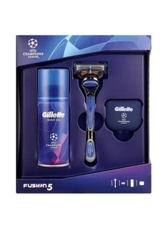 Buy Gillette Fusion 5 Gift Set With Shaving Gel 75ml + Razor + Travel Case in Saudi Arabia