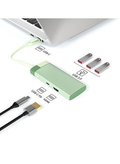 اشتري USB C Hub 5 in 1 Type C Hub Multport Adapter Compatible with 100W Pd+4K HDMI+USB3.0*3 في السعودية