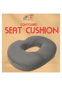 Buy Excellent Comfort  Seat Cushion Contoured Donut Cushion Memory Foam Pillow  Donut Pillow Seat Cushion For Car Chair Home Office, 1 Pcs Grey in Saudi Arabia