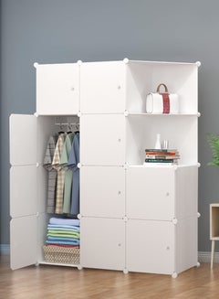 Buy 10-Cube Storage Cabinet Closet Portable Wardrobe Combination Armoire With Shelf For Space Saving in Saudi Arabia
