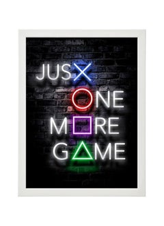 اشتري Just One More Game Neon Wall Art Poster Frame في مصر