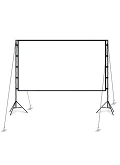 Buy Projector Screen and Stand, Black Projection Screen with Stand Portable Foldable Movie Screen with Carry Bag for Indoor Outdoor Home Theater Backyard Cinema in Saudi Arabia