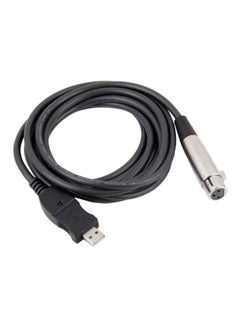 اشتري XLR Female To USB Male Cable Cord Adapter 3meter Black في السعودية