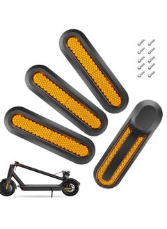 Buy 4 PCS Reflective Scooter Rear Side Wheel Cover Reflective Strip for Xiaomi 1S M365 Pro Pro2 Scooter, Scooter Wheel Hubs Cap with Screws Rear Wheel Protective Decorative Shell in Saudi Arabia