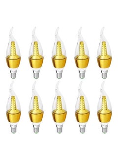 Buy 10 Piece LED Candle Angular Bulb 5 Watt Warm Light in Egypt