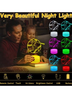 Buy Night Light for Kids Baseball Gifts 3D Illusion Lamp 16 Colors Changes with Remote Control Bedside Lamp As Holiday Birthday Gifts for Boys Girls & Baseball Fans in Egypt