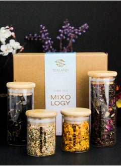 اشتري A Tea Lovers Gift Set for Relaxation Tea Tube Mixology Includes Golden Hue 25g Ginger Lemon & Orange 25g Peach Iced Tea 35g & Sakura Allure 35g في الامارات