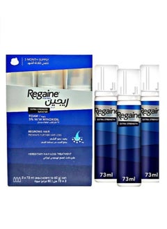 Buy Regaine Minoxidil Foam 5% Pack of 3 x 73ml in UAE