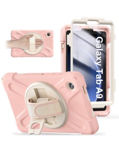 Buy Samsung Galaxy Tab A9 Case 8.7 Inch 2023 SM-X110/X115/X117 for Kids with Screen Protector | Heavy Duty Shockproof Case with Rotating Stand Hand Strap for Galaxy Tab A9 Tablet 2023 in UAE