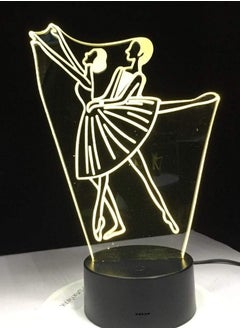 Buy Night LampBallet Dancing Women Men Design light 3D Night Lamp Homefice Bedside Decoration School Student Graduation gift Home Decor in UAE