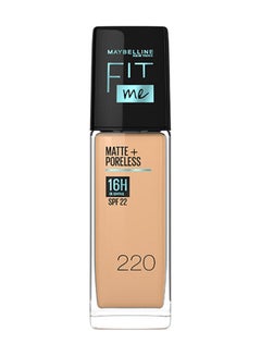 Buy Maybelline New York Fit Me Matte & Poreless Foundation 16H Oil Control with SPF 22 - 220 in Saudi Arabia