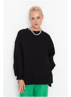 اشتري Sweatshirt - Black - Oversize في مصر