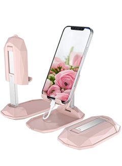 Buy Cell Phone Stand for Desk Cute Adjustable Cell Phone Holder Fully Foldable Portable Phone Dock Hands Free Charging Stand Compatible with All Mobile Phone for Office Desktop Table Bed in Saudi Arabia
