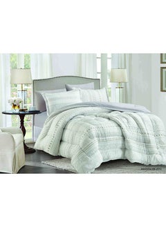 اشتري Best Quality 6 Piece King Size Comforter Set Microfiber Off White في الامارات