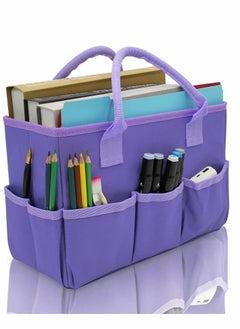 Buy Organizer Storage Tote Bag for Art and Craft Supplies with Pockets, Purple Oxford Artist, Kid, Teacher in UAE