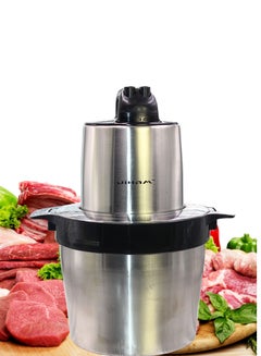 Buy Meat Food Chopper, Electric Meat Chopper with 3500w Powerful Motor, 8L Stainless Steel, 2 Speed Levels, Safety intertock, Multi Chopper for Meat, Fruits, Vegetables (Stainless steel) in Saudi Arabia