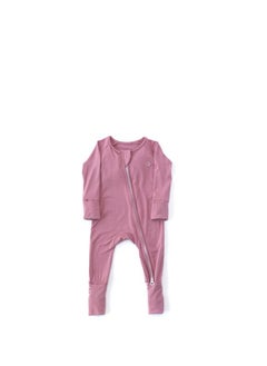 Buy Organic Zipper Romper  Lilac 0 to 3 months in UAE