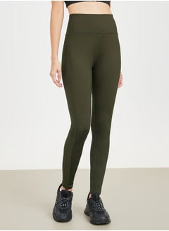 Buy Broad Waistband Stitch Detail Mesh Pocket Leggings in Saudi Arabia