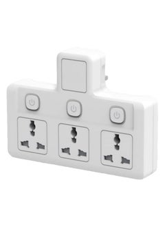 Buy Multi Plug Power Extension Socket Adapter, 3 Way Universal Wall Electrical Extender Outlet, UK 3 Pin Electric Power Sockets for Home, Office, Kitchen (3 Way) in Saudi Arabia