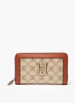 Buy Monogram Print Zip Around Wallet in UAE