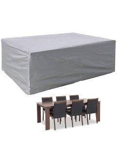 Buy Patio Furniture Covers, Outdoor Furniture Cover Waterproof, General Purpose, Outside Table and Chair Covers, Heavy Duty 210D 250x200x80cm, Grey in UAE