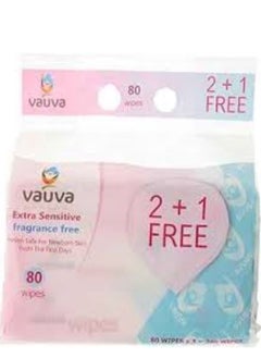 اشتري 240- Count Extra Sensitive Pure Water Baby Wipes, Hygienic Grooming Care, Hypoallergenic and Dermatologically Tested في السعودية