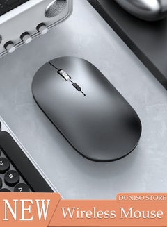 اشتري Wireless Mouse, Slim Mouse Silent Mice Noiseless for Laptop with 2.4G USB Adapter Ultrafast Scrolling Portable Mouse Compatible with PC HP Lenovo ASUS Dell Smart TV في الامارات