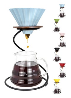 Buy V60 Coffee Machine Set Filter Espresso Drip Maker Funnel Ceramic Holder Hools For Home and Kitchen Accessories in Saudi Arabia