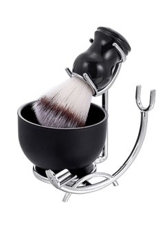 اشتري Shaving Brush and Bowl Kit for Men, 3-IN-1 Wet Shave Brushes Set with Stainless Steel Large-Capacity 3.23'' Shaving Cup Mug,Safety Razor Stand Holder Birthday Fathers Day from Daughter في السعودية