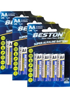 Buy Beston AA Super Alkaline Battery - Pack of 12 in UAE