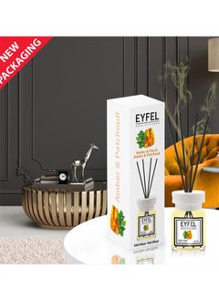 Buy Eyfel Reed Diffuser Amber & Paculi – Amber & Patchouli Room Air Freshener 120ml in UAE